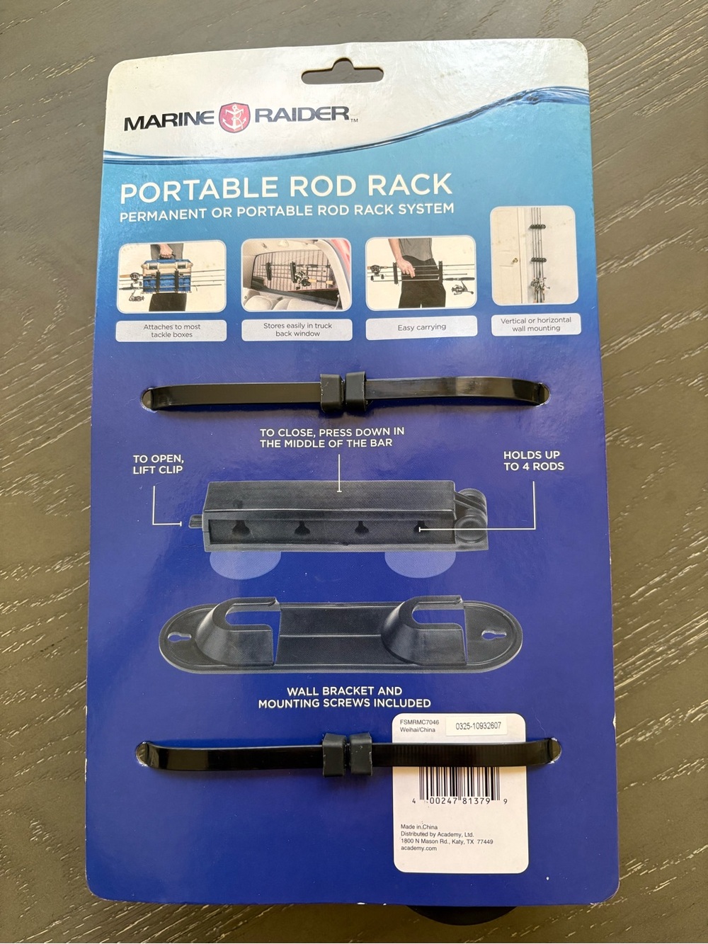 Portable Fishing Rod Rack - Black - Picture 3 of 3
